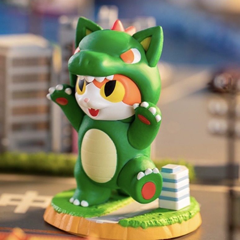 Blind Box ชุดน้องแมวก็อตซิลล่า ได้1ตัว - Kaiju Negora Godzilla Cat by Pop Mart (Set of 12 + 1secret)
