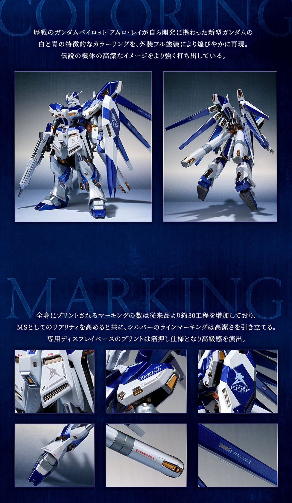 PRE-ORDER : METAL ROBOT SPIRITS <SIDE MS> Hi-V Nu Gundam -AMURO's SPECIAL COLOR-