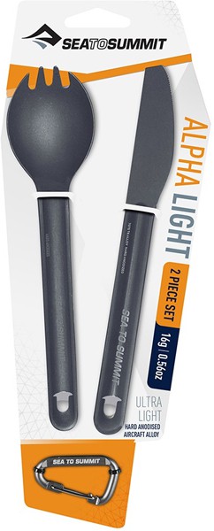 Seato Summit Alphalight Cutlery Set 2pc Grey