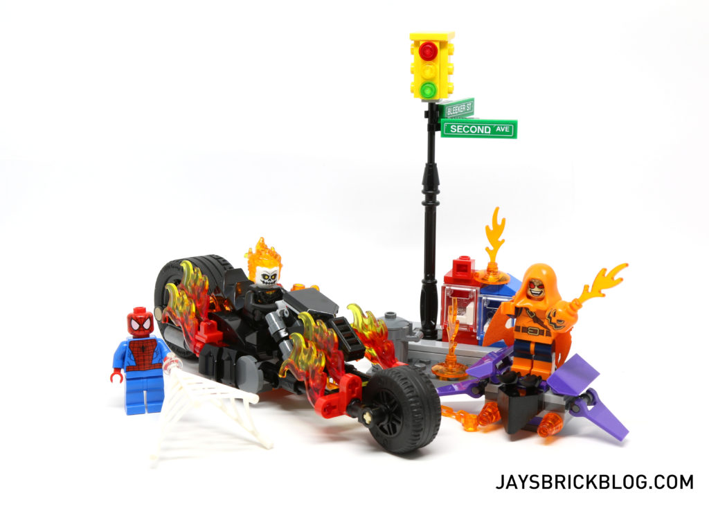 SY841 Heroes Assemble Spider man VS Ghost Rider Team Up with Motorcycle 248 pcs