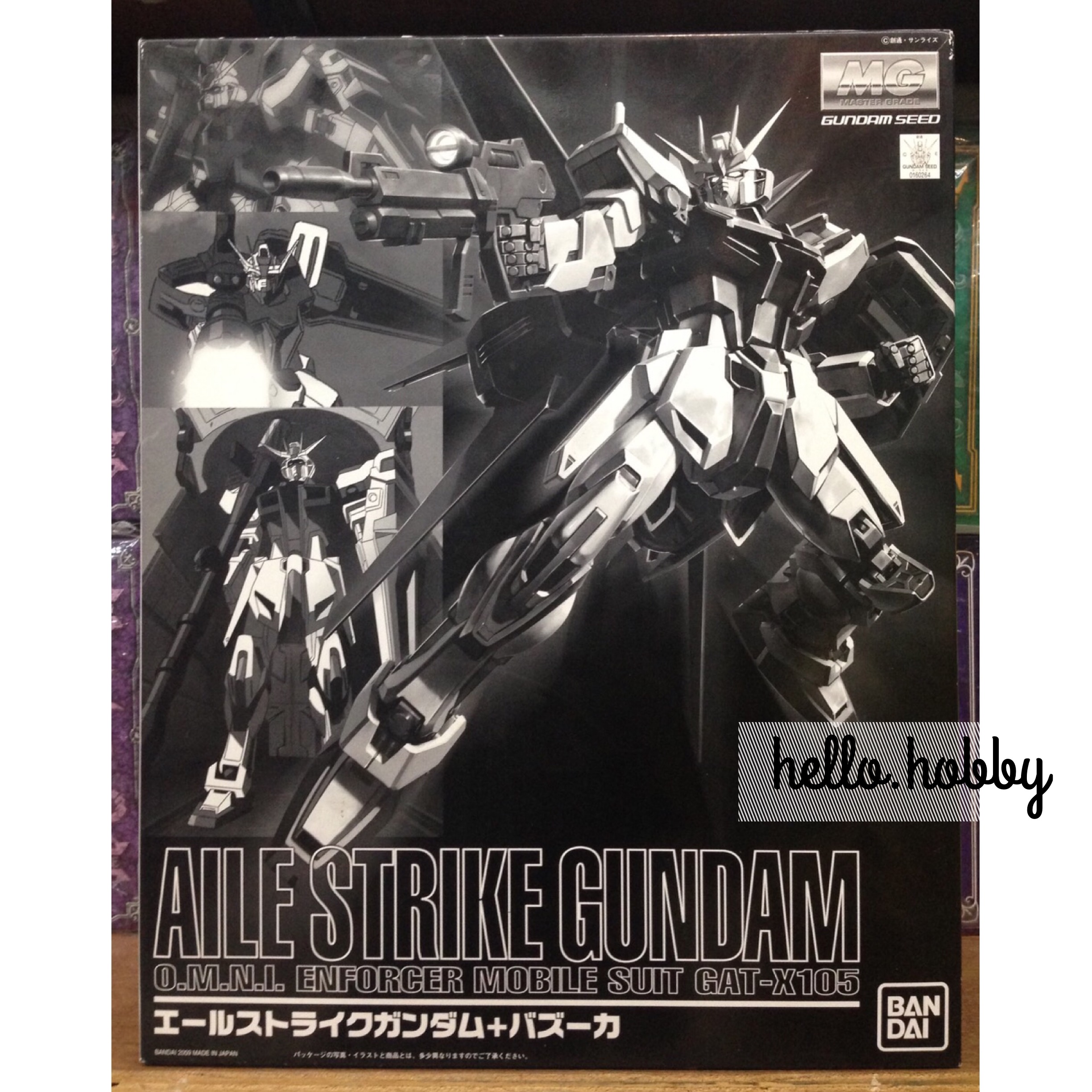 MG 1/100 Aile Strike Gundam OMNI Enforcer MS GAT-X105 + Bazooka Limited by Bandai