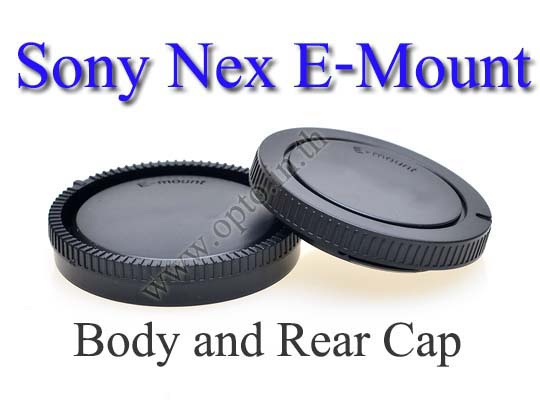 Body and Rear Lens Cap for Sony E-mount Nex-3 Nex-5 Nex-7 ฝาปิดท้ายเลนส์และบอดี้