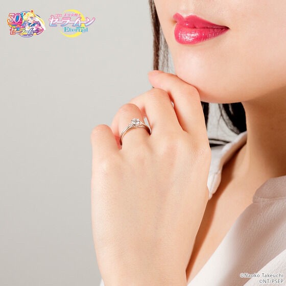 PRE-ORDER : Crisis Moon Compact Ring Silver (Including Cubic Zirconia)