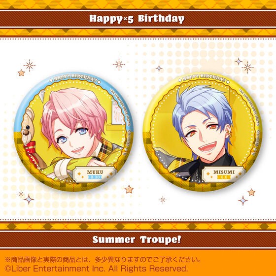PRE-ORDER : A3! Hologram Can Badge ~Happy x 5 Birthday Summer Troupe!~