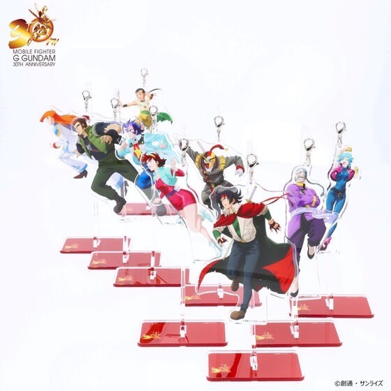 PRE-ORDER : Mobile Fighter G Gundam 30th Anniversary Illustration Swinging Acrylic Stand Character (9 types)
