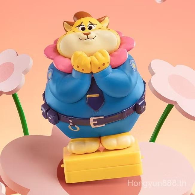 โมเดล + Stamper ได้ 1ตัว Disney - Zootopia - Officer Clawhauser Stamper Good Luck Series by Top Toy