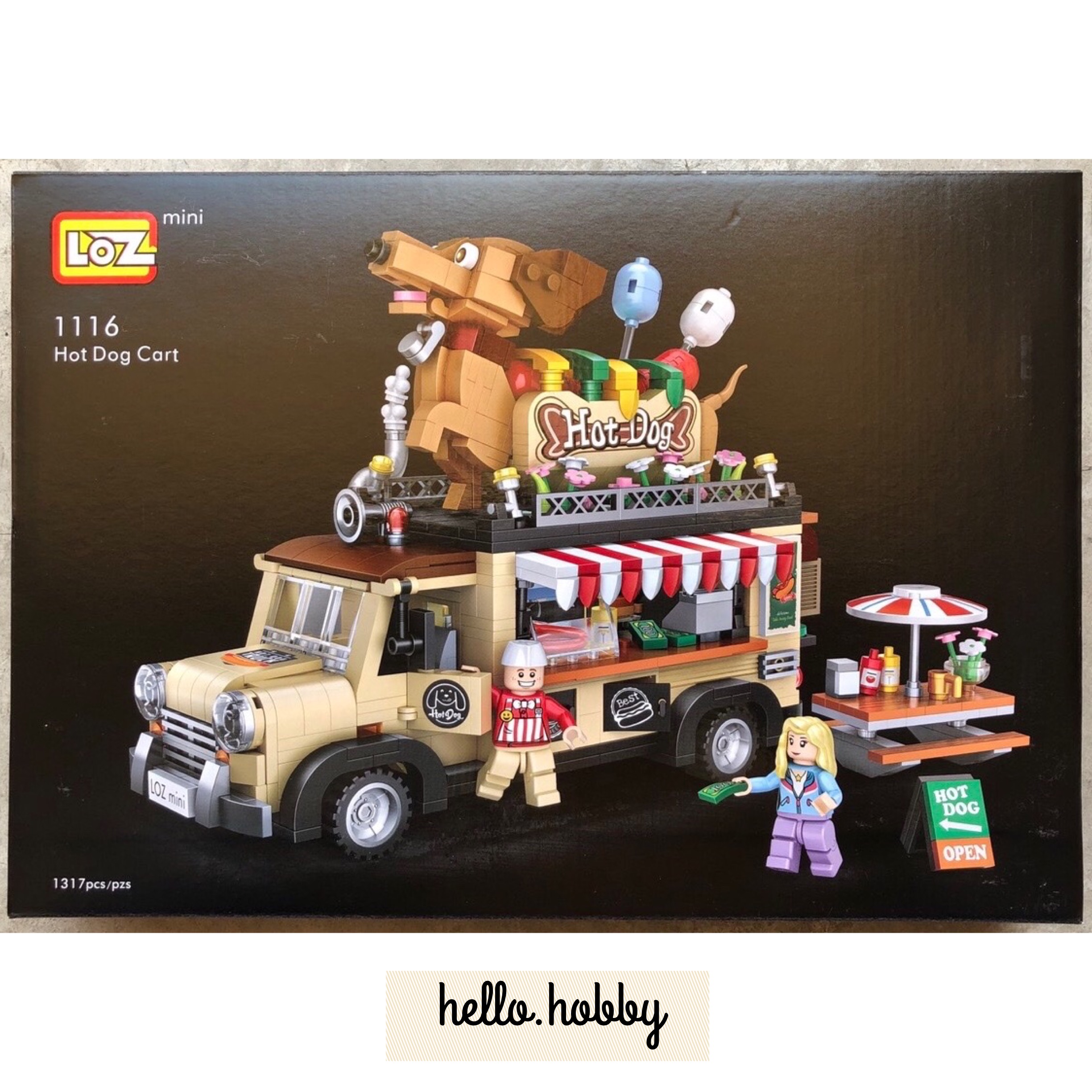 Loz 1116 Hot Dog Cart 1317pcs