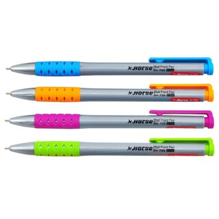ปากกาลูกลื่น ตราม้า H-750 หมึกน้ำเงิน ด้ามคละสี 0.7 มม.
