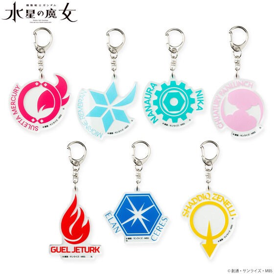 PRE-ORDER : Mobile Suit Gundam The Witch from Mercury Character Motif Mark Acrylic Charm