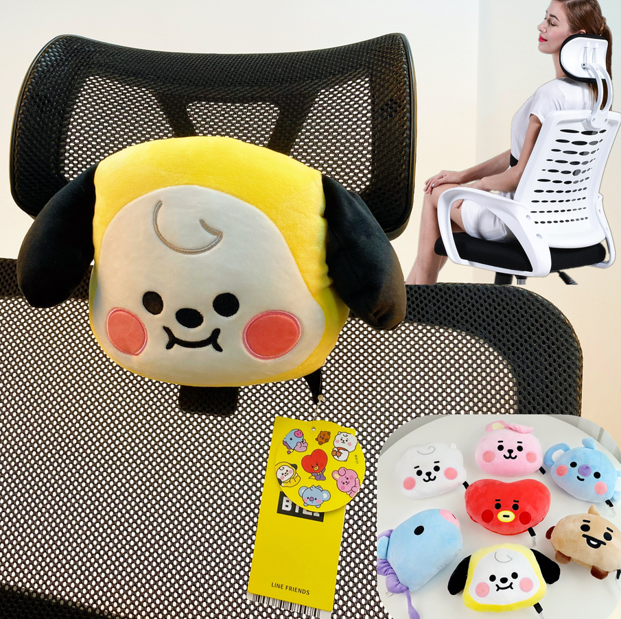 หมอนรองคอ BT21 ติดเบาะรถ/เก้าอี้