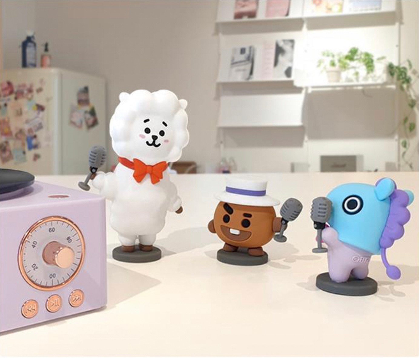 ลำโพงบลูทูธ - BT21 Turntable Bluetooth Speaker and Radio by Line Friends