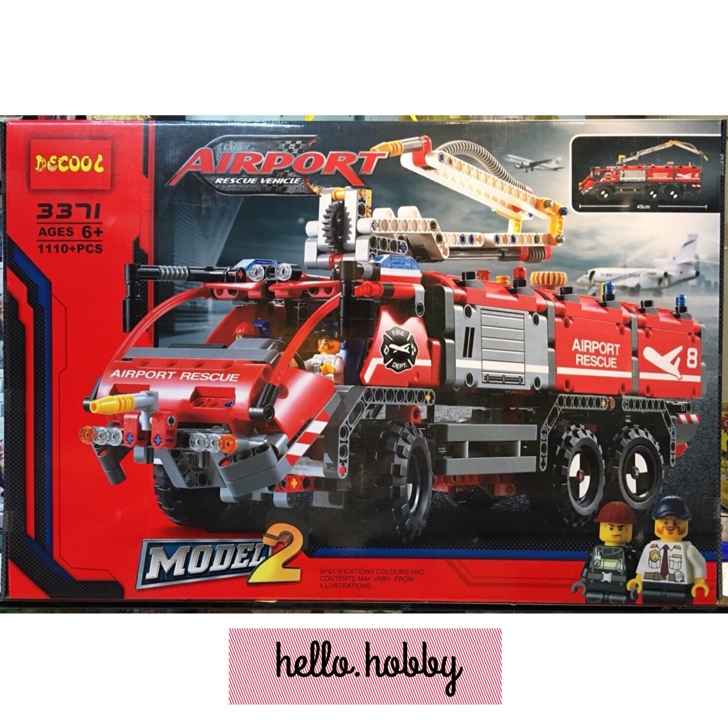 Decool 3371 Airport Rescue Vehicle 1110pcs