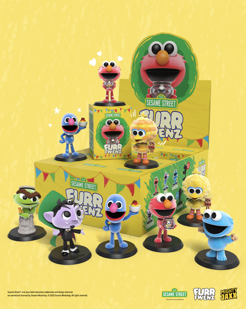 Fur Fwenz : Sesame Street Series Blind Box by Mighty Jaxx (Set of 6+3 secrets)