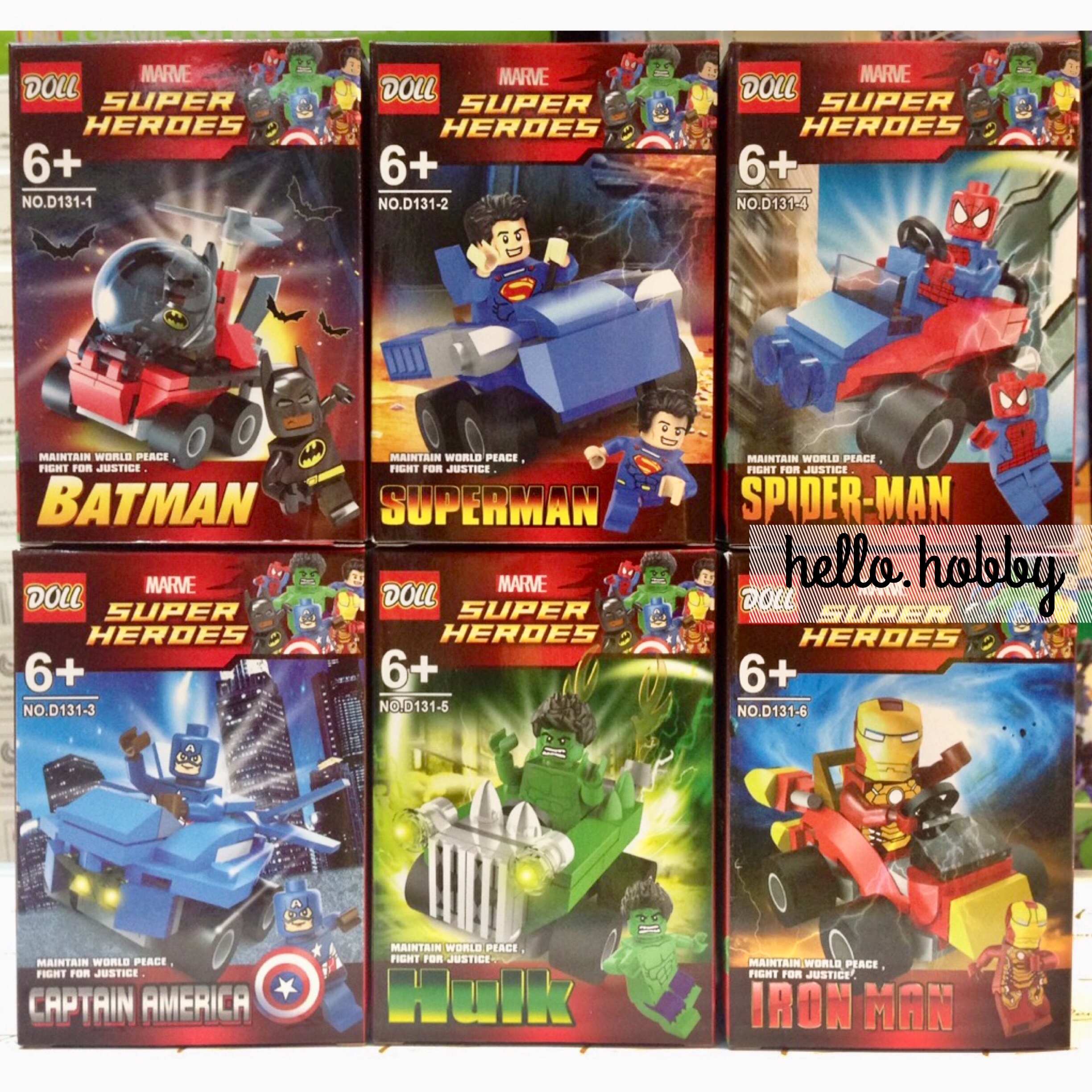 Doll D131 1-6 Super Heroes