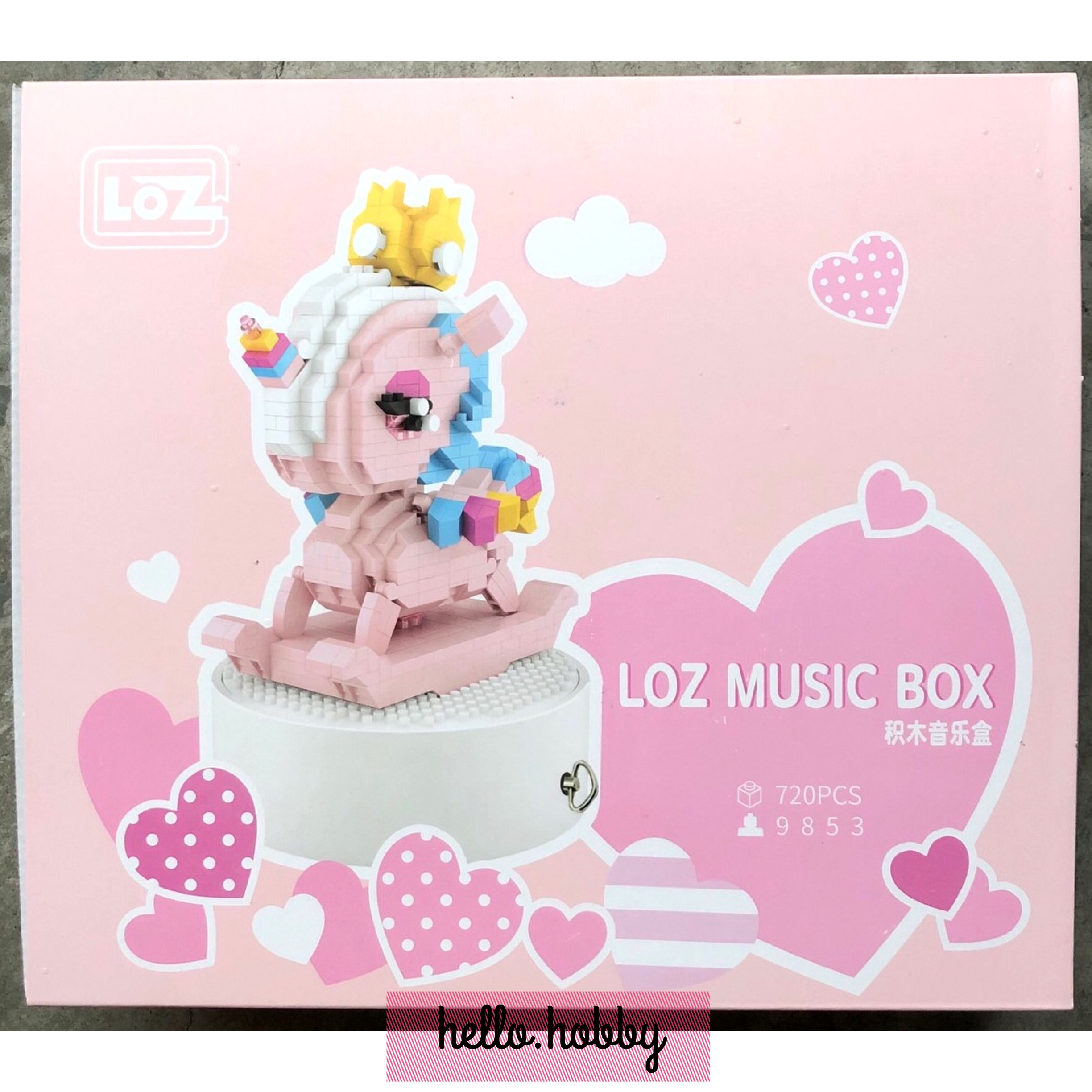 Loz 9853 unicorn Music Box 720pcs