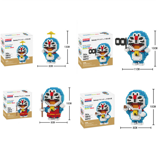 Balody 18012-18015 Doraemon 500pcs each (Set of 4)