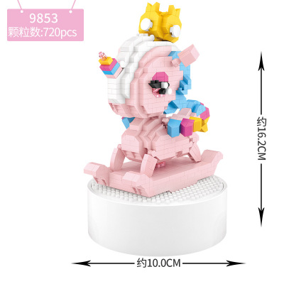 Loz 9853 unicorn Music Box 720pcs
