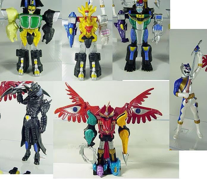 HG Power Rangers Wild Force Hyakujuu Sentai Gaoranger Gashapon by Bandai (Set of 6)