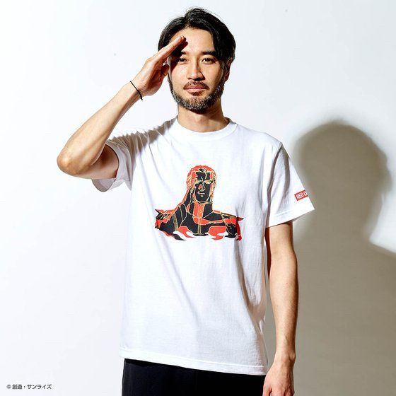 PRE-ORDER : STRICT-G "Mobile Suit Gundam Char's Counterattack" T-shirt Char Aznable Pattern