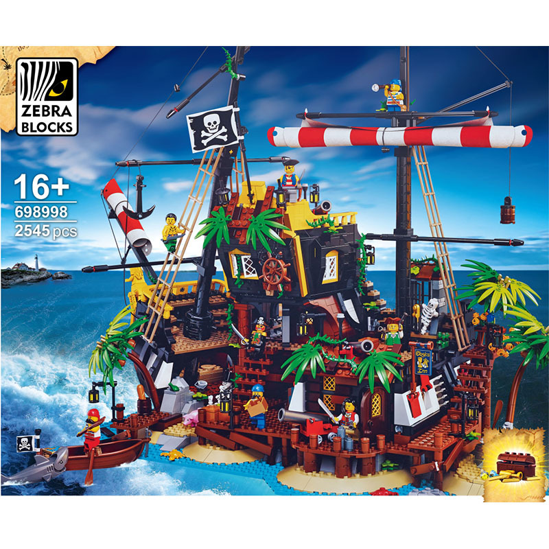 Zebra Blocks 698998 Pirate Ship 2545pcs (ไม่มีไฟ)