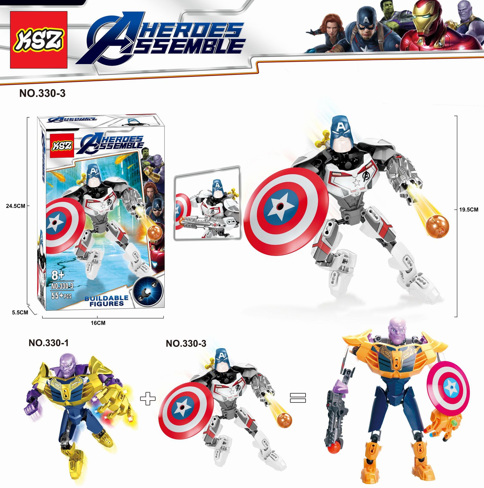 KSZ 330 1-4 Buildable Figure Avengers