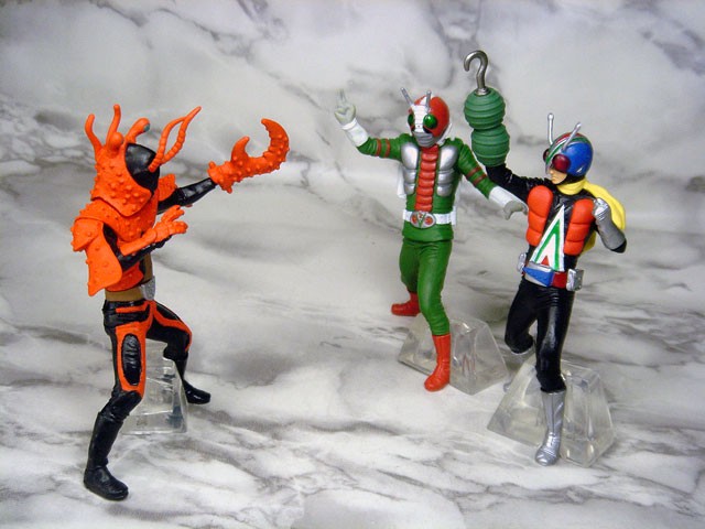 H.G.C.O.R.E. HG Core Kamen Rider Part 3 ~Teki Ka Mikata Ka, Chikara To Waza Hen~ Gashapon by Bandai (Set of 6)
