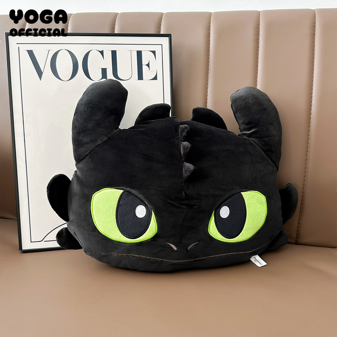 หมอนอิง เขี้ยวกุด ลิขสิทธิ์แท้ How to Train Your Dragon Series - Night Fury Cool Plush Hug Toy by Potdemiel