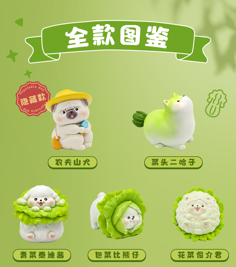 Blind Box ชุดหมาผัก ได้ 1 กล่อง- Vegetable Fairy The World of Vegetable (set of 6+1secret)