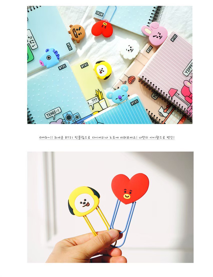 🔥🔥 คลิปหนีบกระดาษ / ที่คั่นหนังสือ BT21 & Line Friends 49฿ 🔥🔥