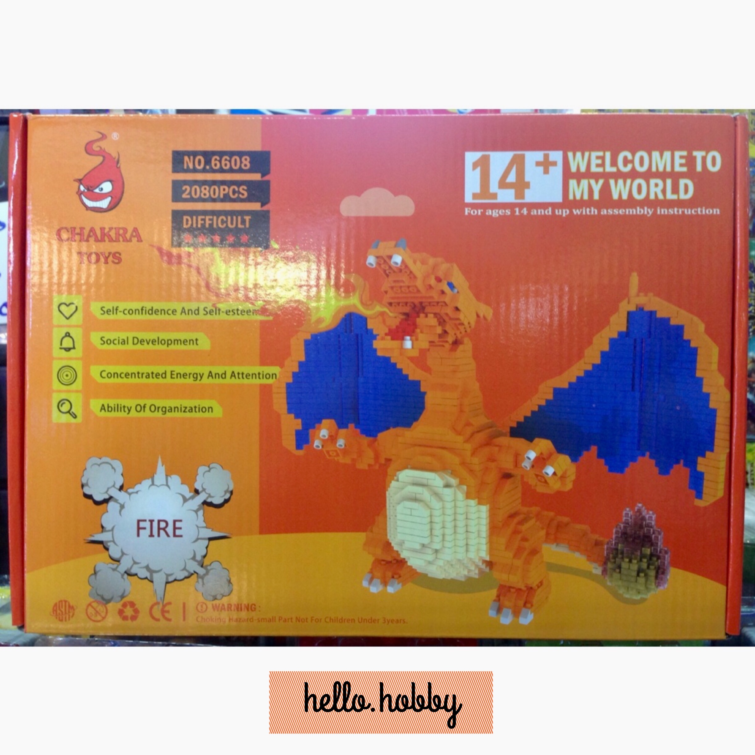 Chakra Toys CKR 6608 Pokemon Lizardon 2080pcs