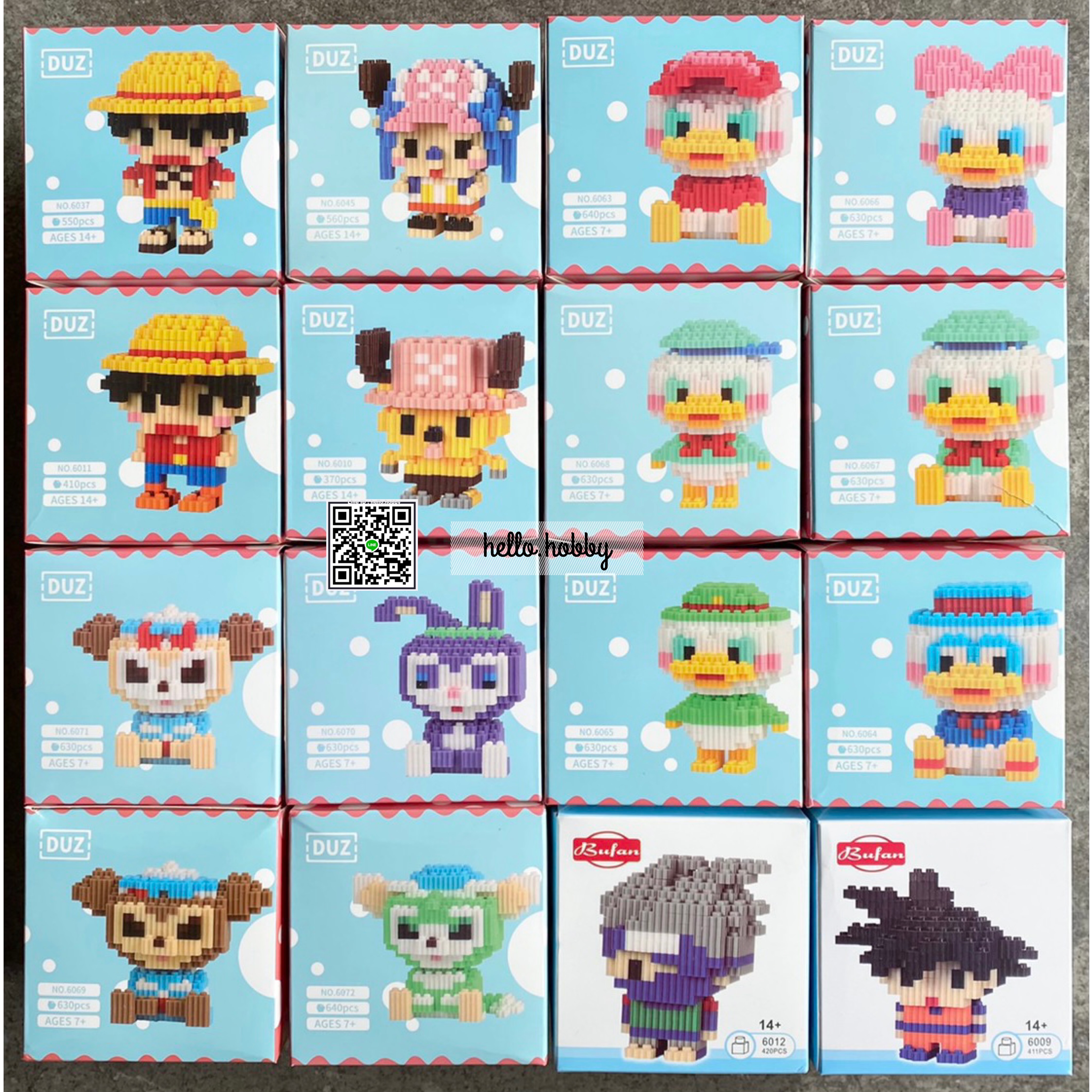 เลโก้นาโนแบบเฟืองไซส์ L - Duffy / Donald Duck / Naruto / One Piece / Dragon Ball / Disney (ใหญ่กว่าปกติ)