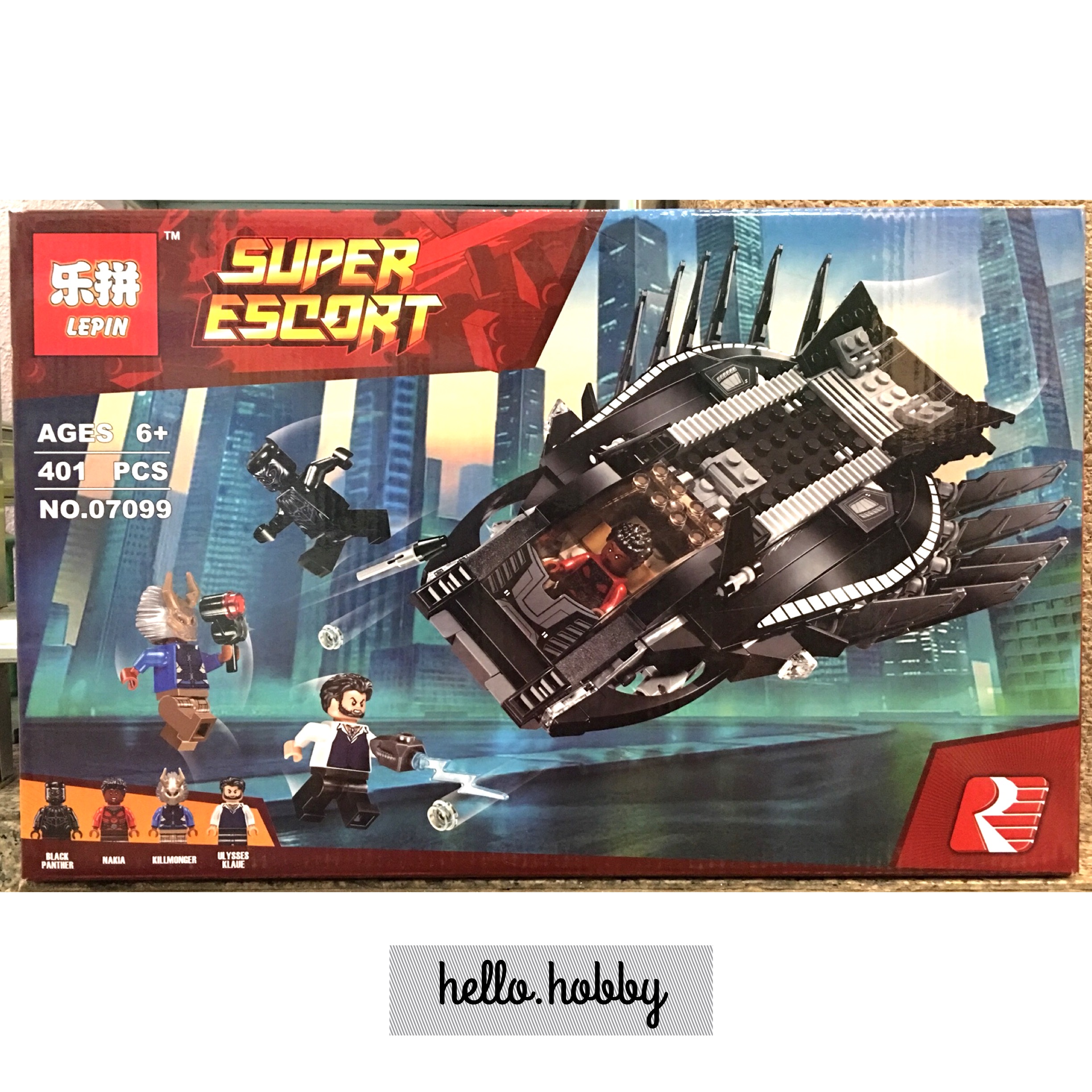 Lepin 07099 Black Panther Royal Talon Fighter Attack 401pcs