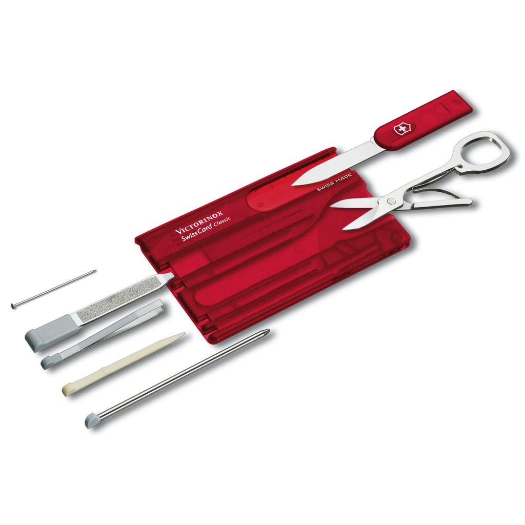 Victorinox Sak-SC 0.7100 T Swiss Card Classic Red Translucent