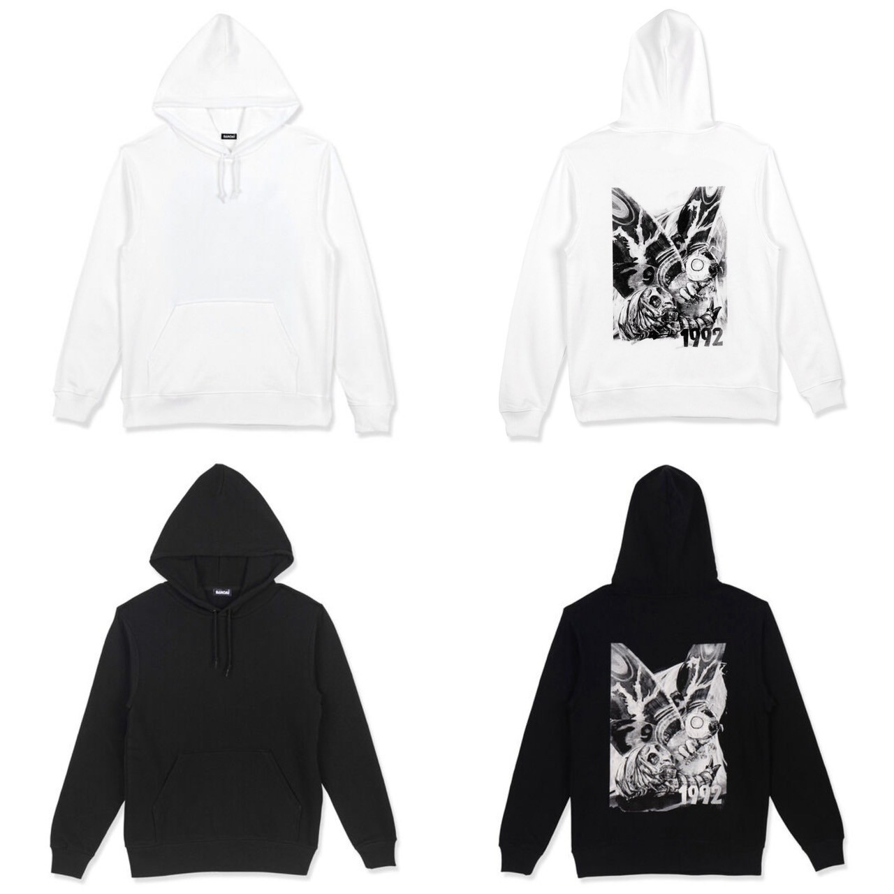 PRE-ORDER : Godzilla Monochrome Design Hoodie Mothra / Battra