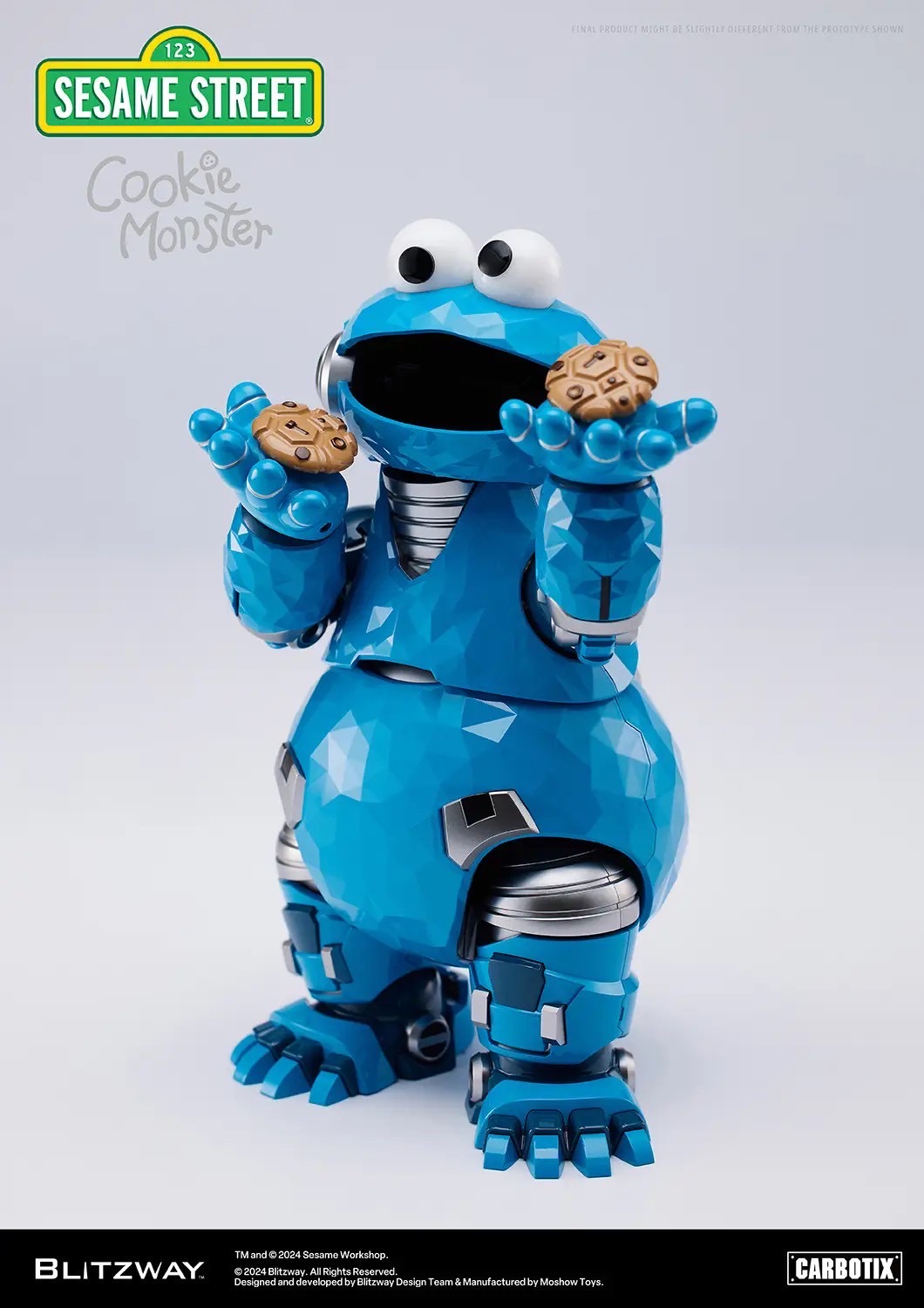 หุ่นยนต์ CARBOTIX - Sesame Street DX Ver. (Set of 3 : Elmo & Cookie Monster & Big Bird) by Blitzway (มีกล่องน้ำตาล)