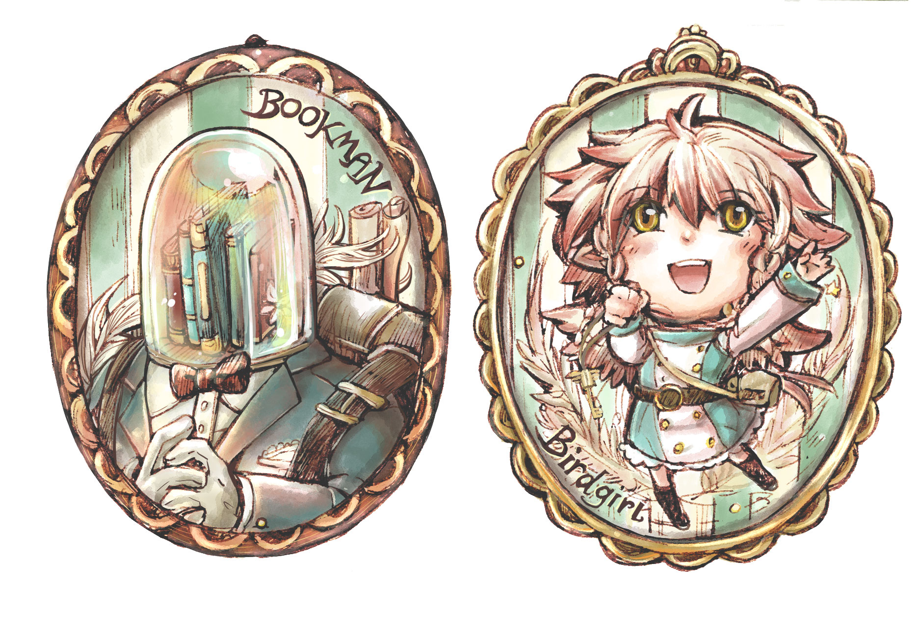 พวงกุญแจอะคริลิก Birdgirl & Bookman (แพ็คคู่)