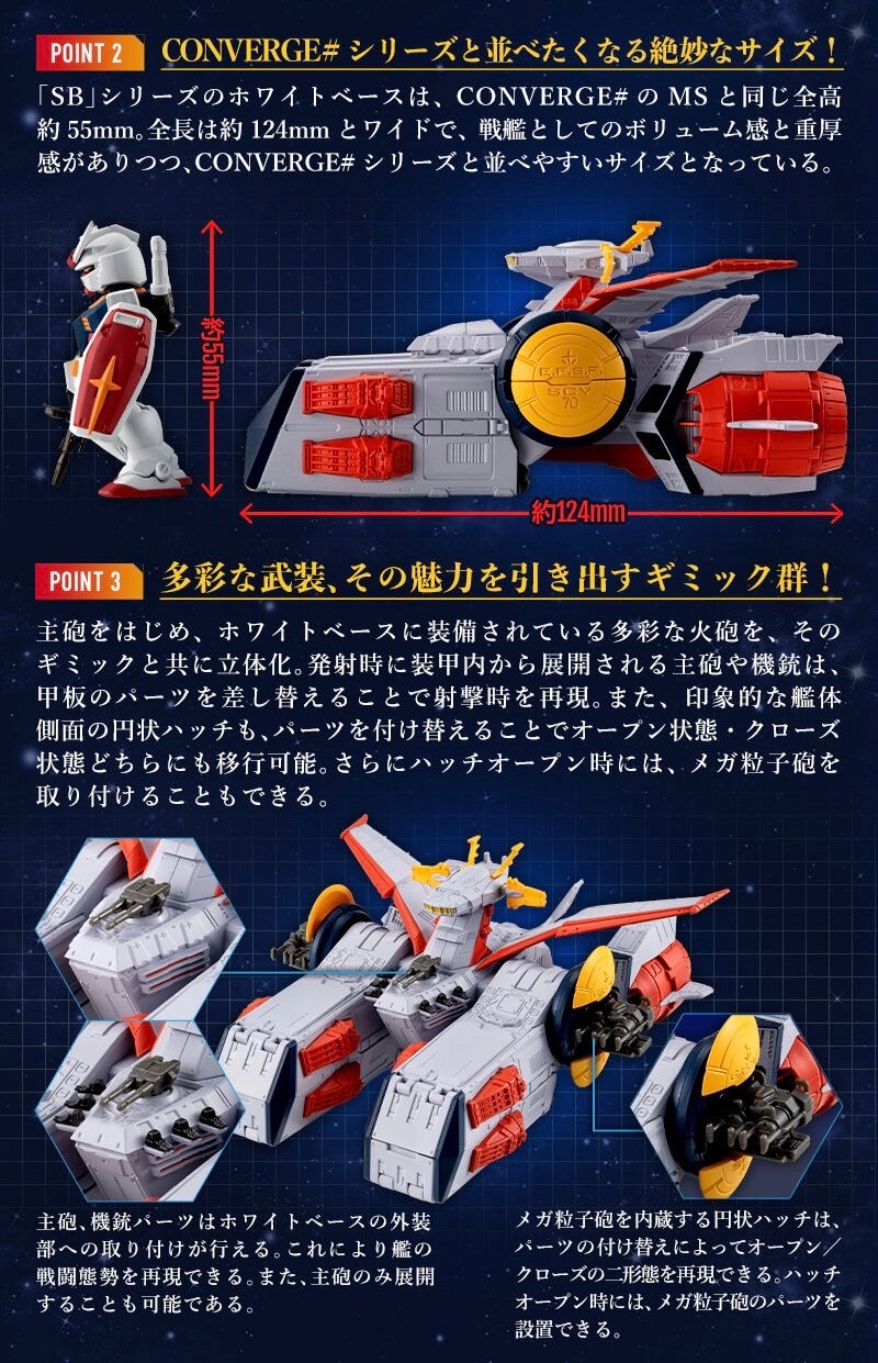 PRE-ORDER : FW GUNDAM CONVERGE SB White Base (Movie Poster Color Image ver.)