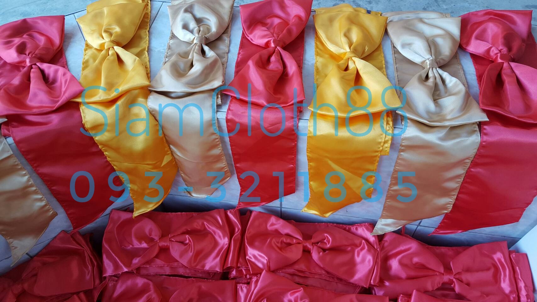 โบว์สำเร็จรูป เนื้อผ้าต่วน