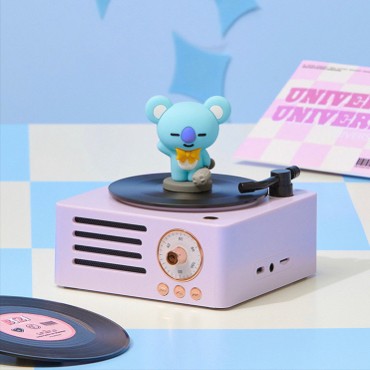 ลำโพงบลูทูธ - BT21 Turntable Bluetooth Speaker and Radio by Line Friends