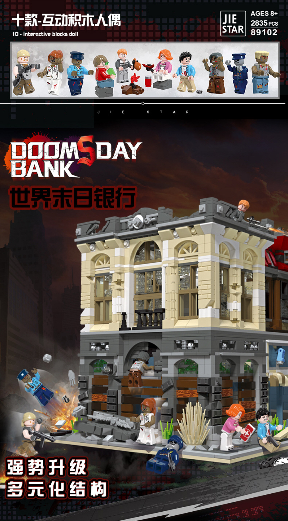 Jie star 89102 Doomsday bank 2836pcs