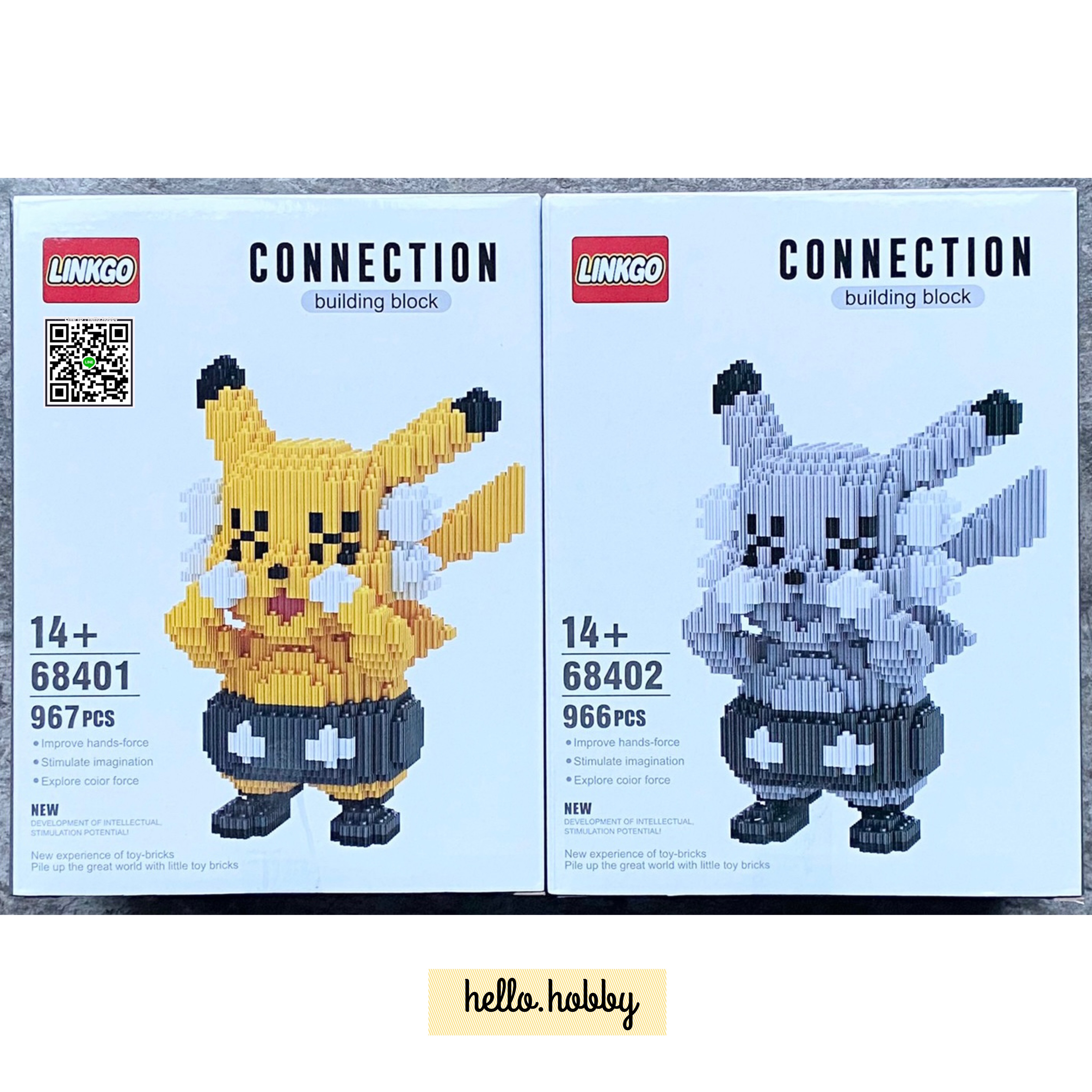 Linkgo 68401 - 68402 Pikachu x Kaws