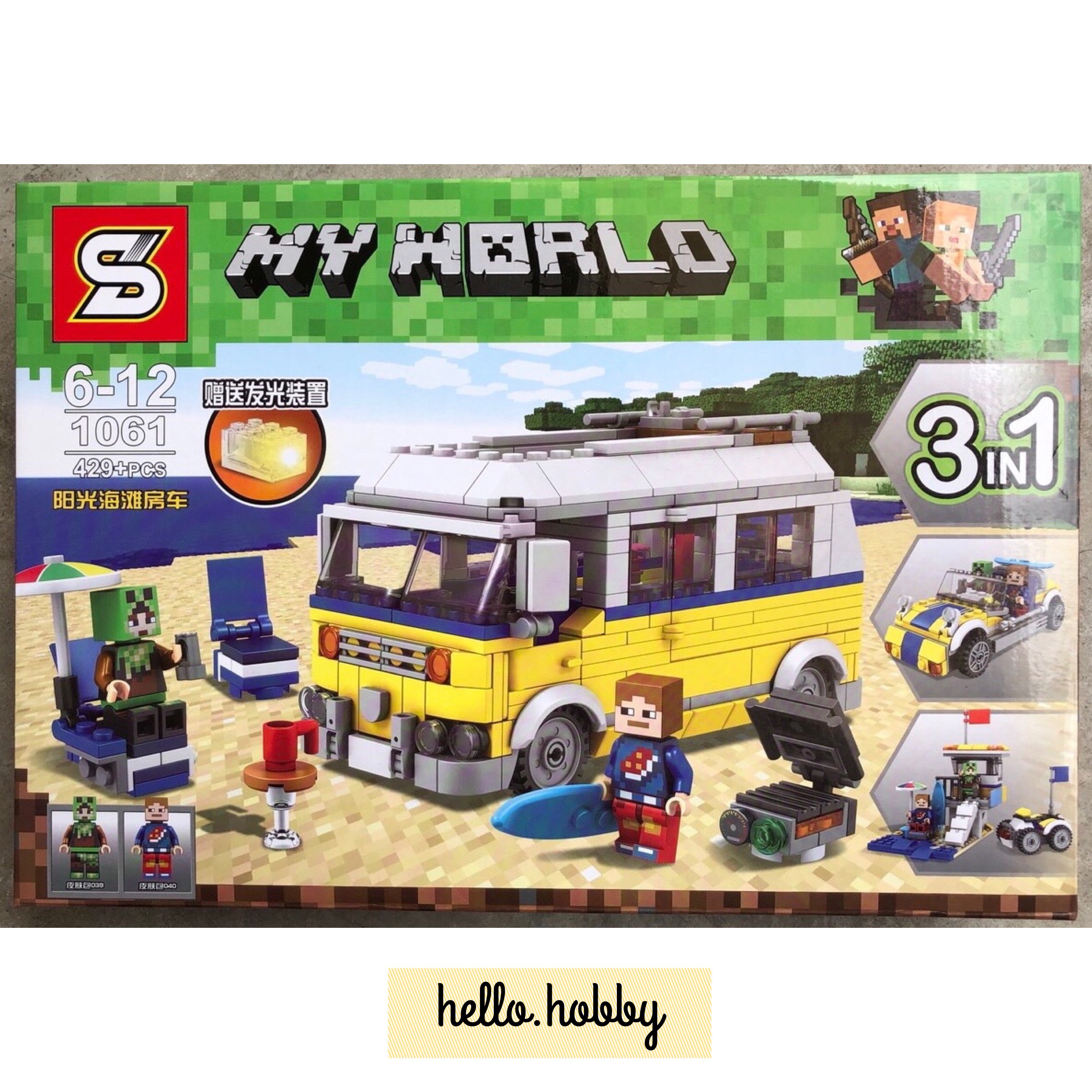 SY 1061 Minecraft Sunshine Surfer Van 429pcs