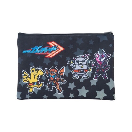 PRE-ORDER : Kamen Rider Gotchard x Chibi Godzilla's Counterattack Flat Pouch