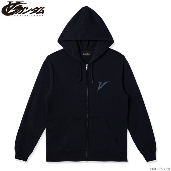 PRE-ORDER : ∀ Gundam Glow in the Dark Print Zip Hoodie Moon Pattern