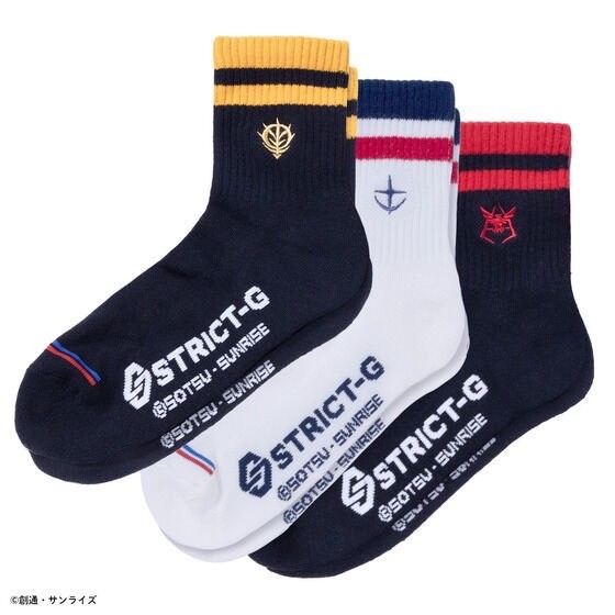 PRE-ORDER : STRICT-G "Mobile Suit Gundam" Basic Line Socks 3P Set