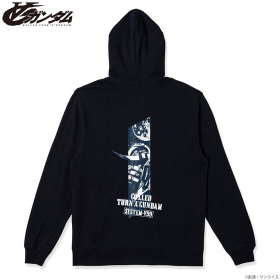 PRE-ORDER : ∀ Gundam Glow in the Dark Print Zip Hoodie Moon Pattern