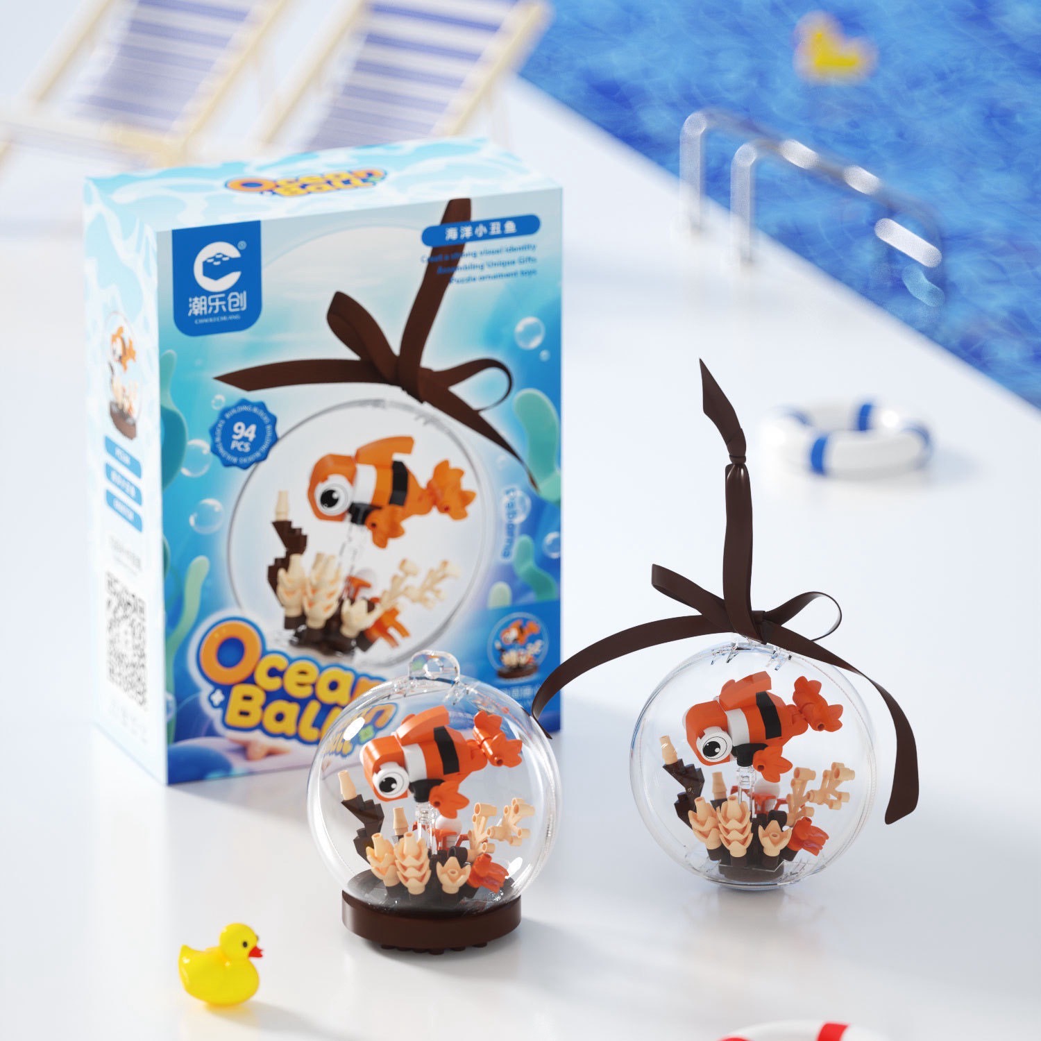 ตัวต่อนาโนสัตว์ทะเลจิ๋ว - CLC - The Ocean Ball Building Blocks (มีไฟ)