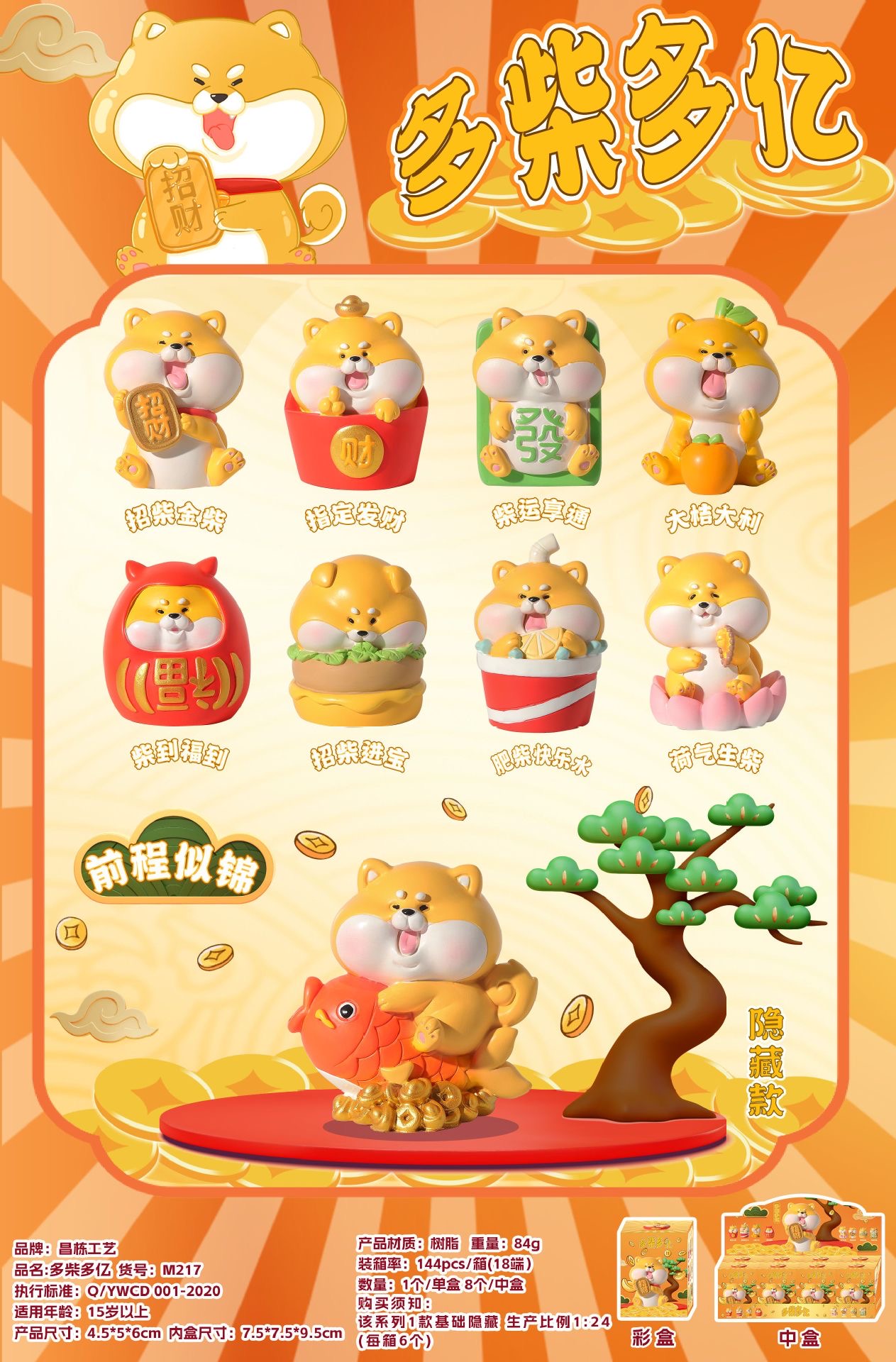 โมเดล ได้ 1 ตัว | Lucky Shiba Dog - More Than Billion Dollars Series by Romantic Light