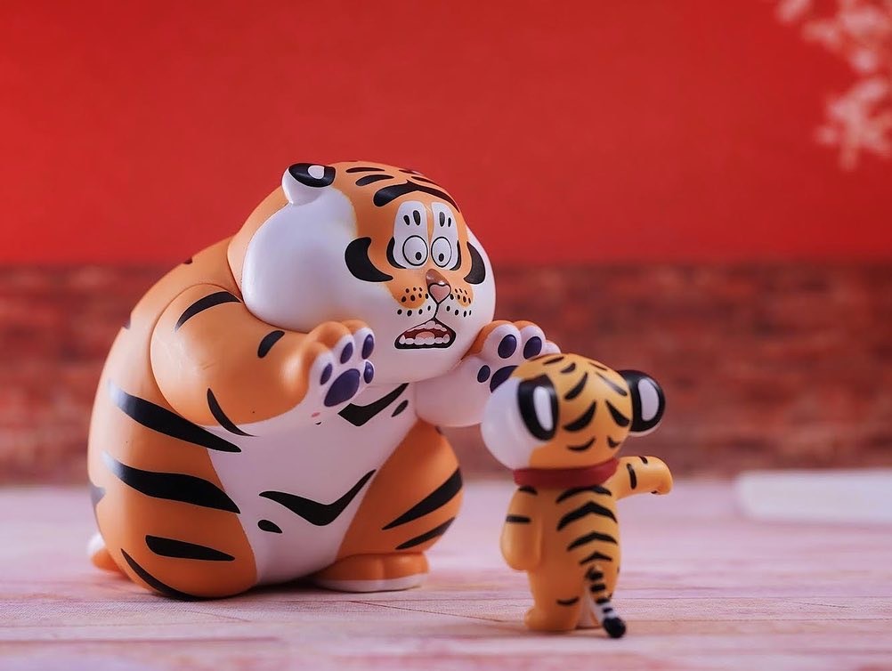 โมเดลได้ 1 ตัว | Panghu I,m Not Fat Tiger - Father & Stubborn Son Series by Funism