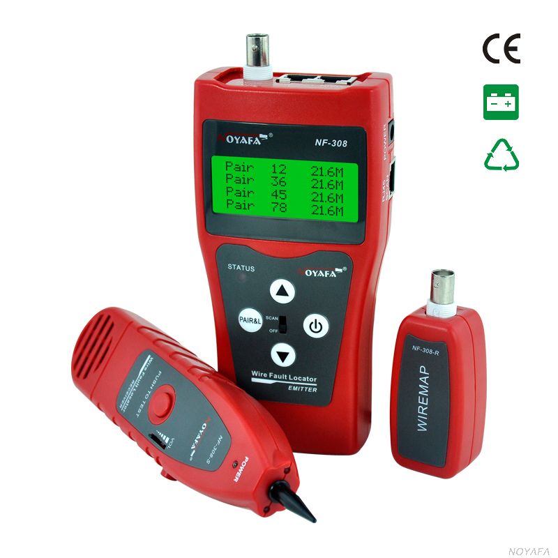 NF-308 Digital Network LAN Telephone Coaxial BNC USB Cable Tracker Tester